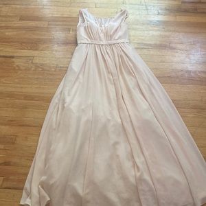 Jenny Yoo Collection Pink Illusion Neckline Dress